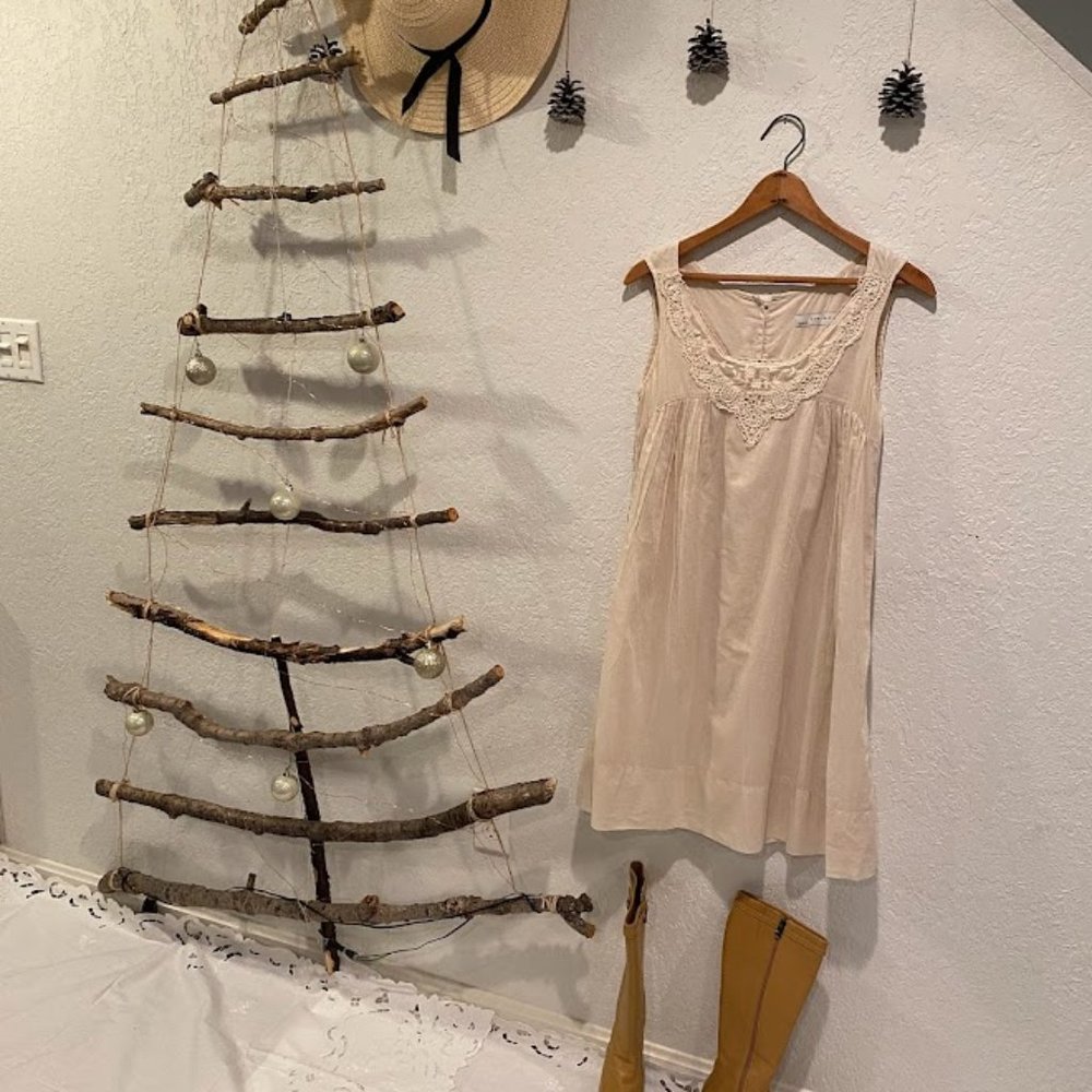 Zara cotton-lace dress, Size xs, color cream